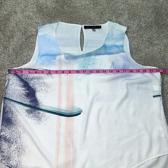 Rose & Olive Sleeveless Layered Round Neck Pullover Blouse Size 1X - Picture 9 of 10